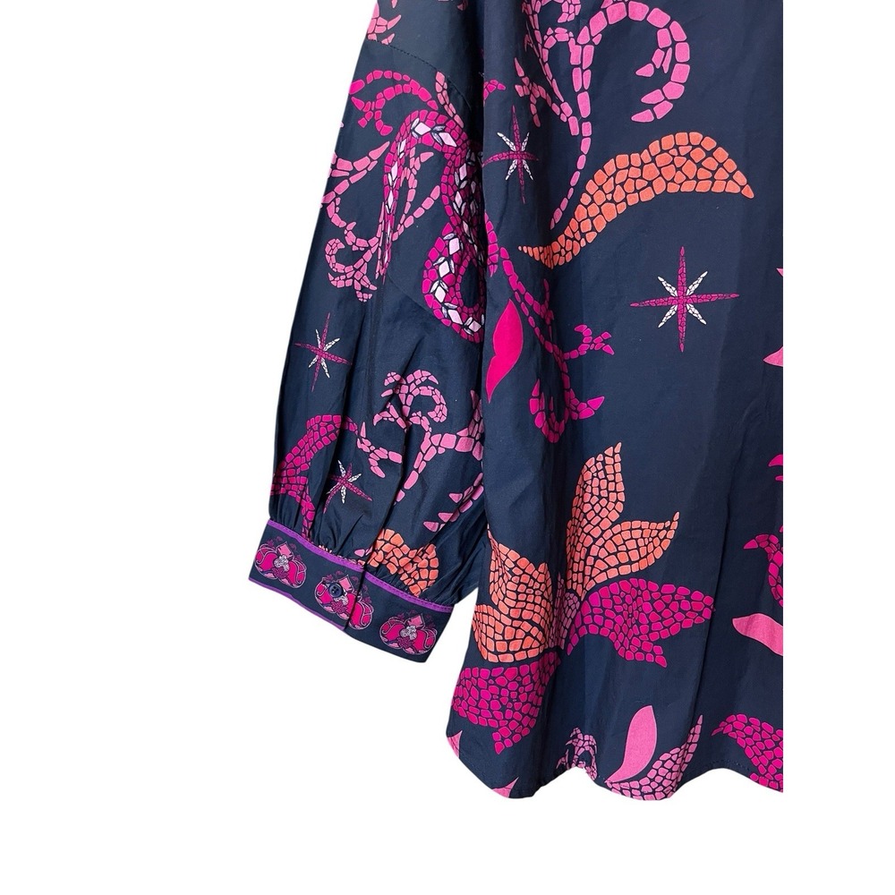Maude Vivante Elsa Top XL Navy Blue Purple Midnight Mosaic - Picture 5 of 7
